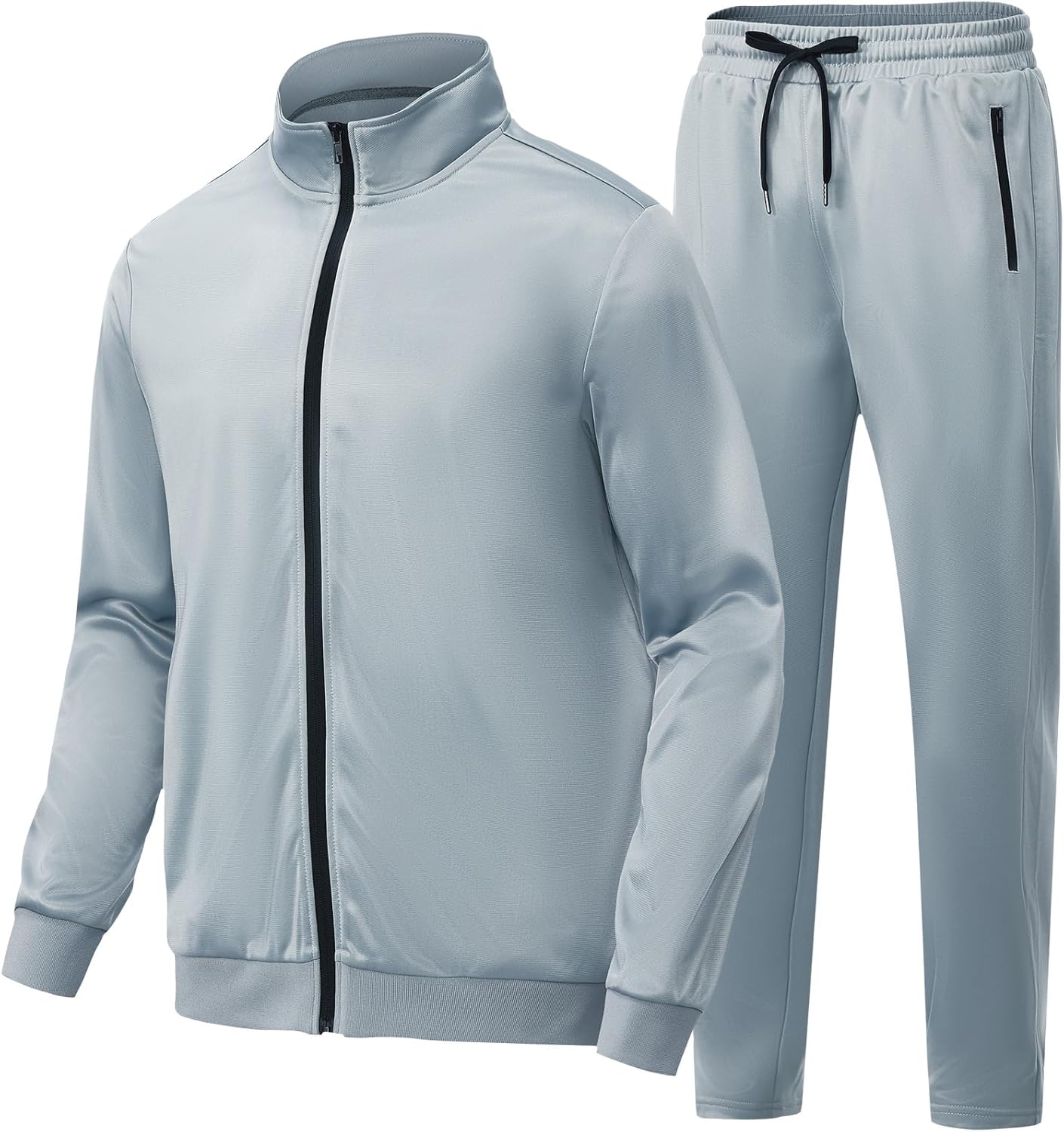 HODOSPORTS Mens Tracksuits 2 Piece Full Zip Jogging Running Suits SweatSuits for Men Shiny Sport Track Suits Sets