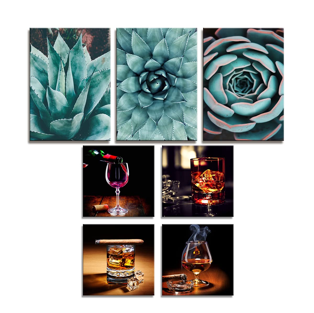 Canvas Wall Art for Home Wall Decor - 2 Sets Item 7 Panels Canvas Art Ready To Hang - Special Offers and Product Promotions