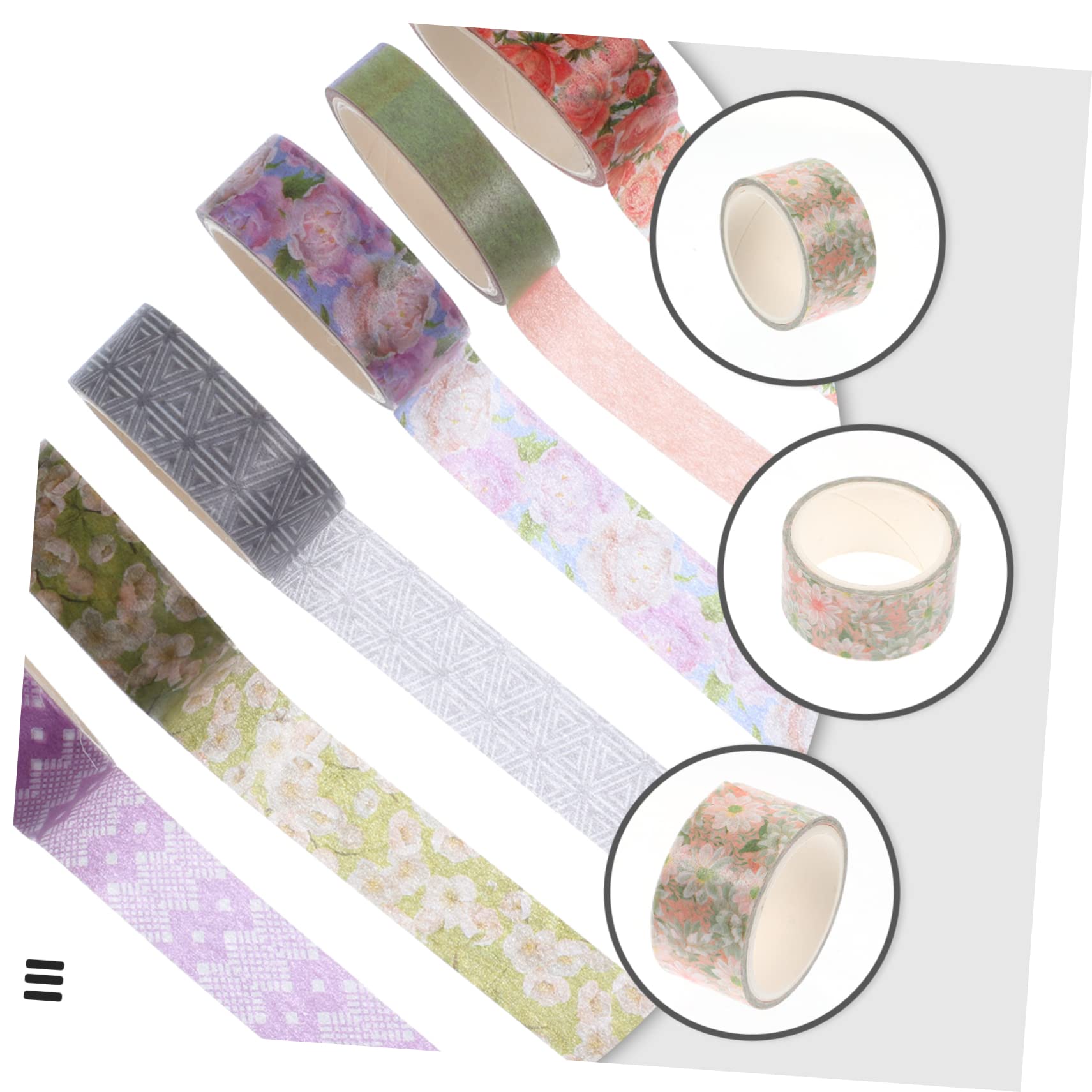 NUOBESTY 51 Nastro Adesivo Decorativo Carta Per Scrapbooking Di Washi Tape Con Motivi Floreali Per Progetti Fai Da Te e Planner