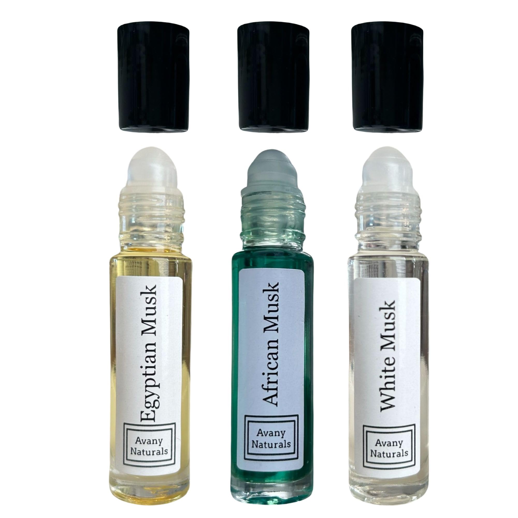 Avany Naturals Scented Body Oil - Egyptian Musk Oil, African Musk Body Oil, White Musk - Roll On Perfume For Women, Travel Size Cologne For Men, Fragrance Oil For Skin