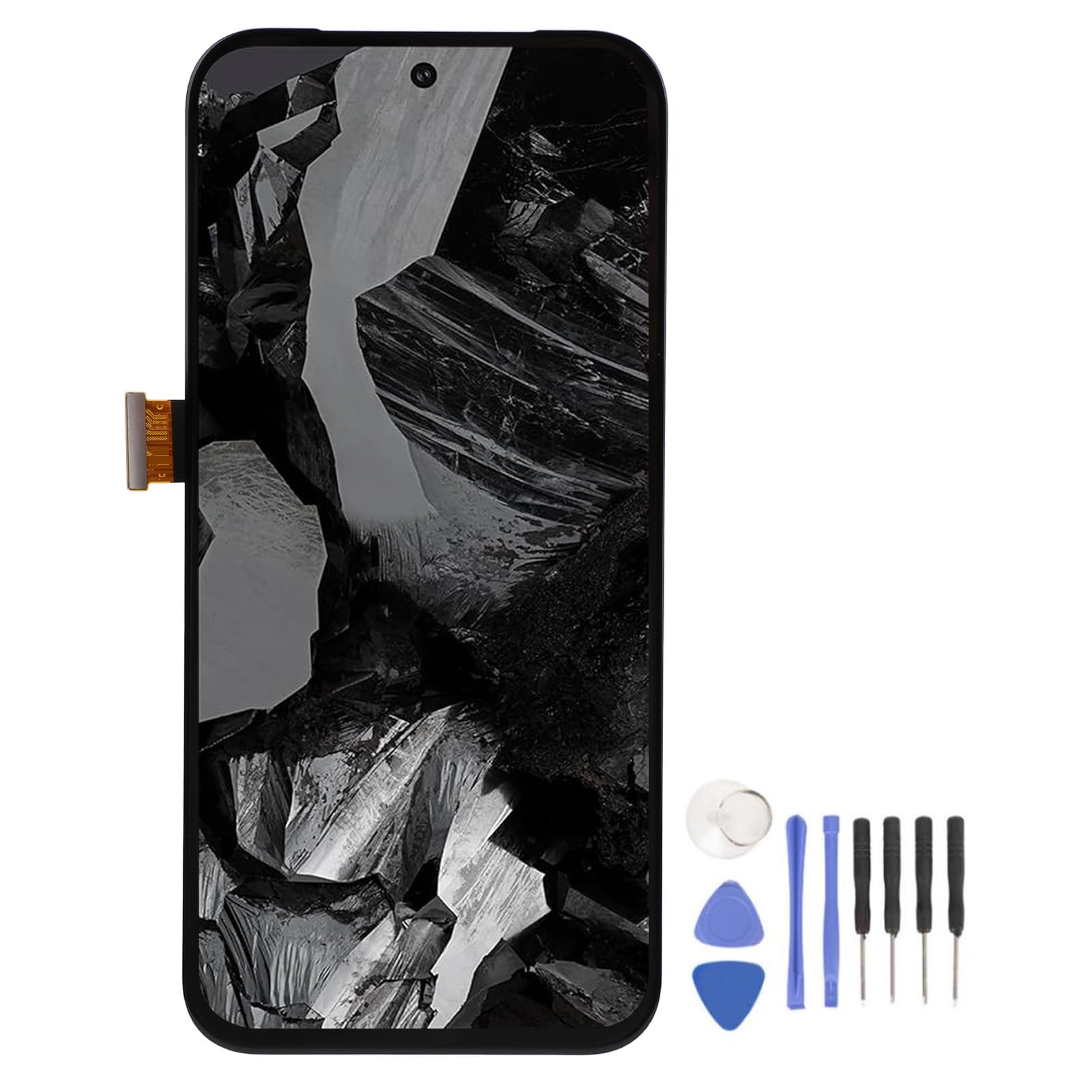 ASHATA Sostituzione dello Schermo del Telefono con Strumenti di Riparazione per 8A GKV4X G6GPR G8HHN 6,1 Pollici AMOLED Ad Alta Risoluzione per Soluzioni di Fissaggio Rapidi