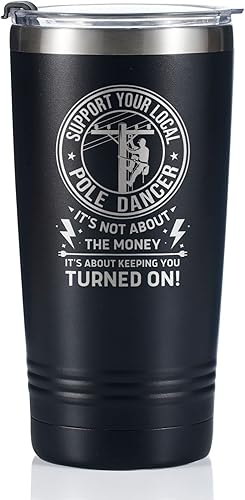 Onebttl Lineman - Vaso de cafĂ© de viaje para electricista, papá, marido, dĂa del padre, Navidad, cumpleaños, acero inoxidable, aislado, 20 onzas Onebttl Lineman - Vaso de cafĂ© de viaje para electricista, papá, marido, dĂa del padre, Navidad, cumpleaños, acero inoxidable, aislado, 20 onzas