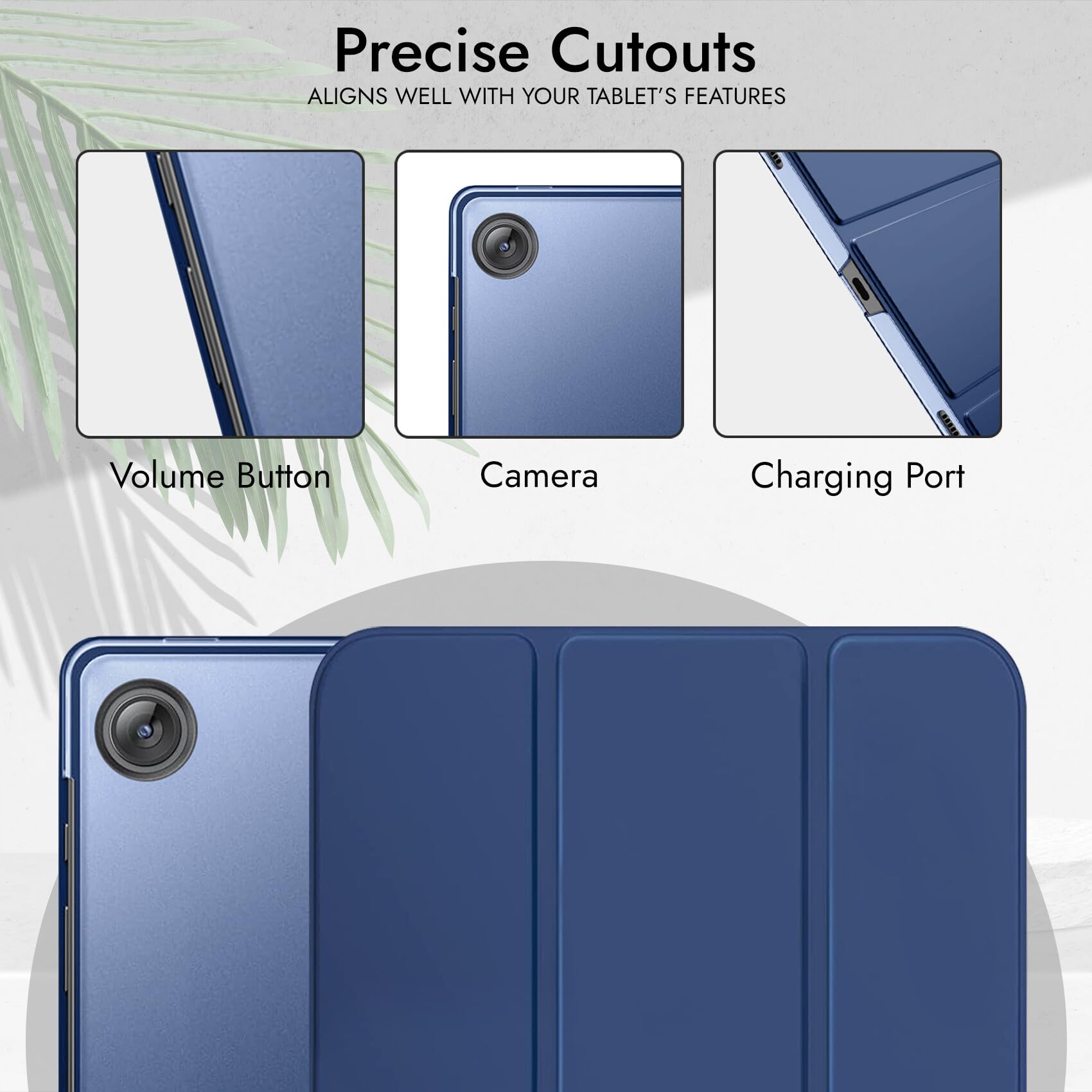 Robustrion Cover for Samsung Galaxy Tab A11 Plus Cover Case 11 inch, Flip Cover Case for Samsung Galaxy Tab A11 Plus Cover/Tab A11+ Tablet Cover with Translucent Back - Navy — Amazon image 5