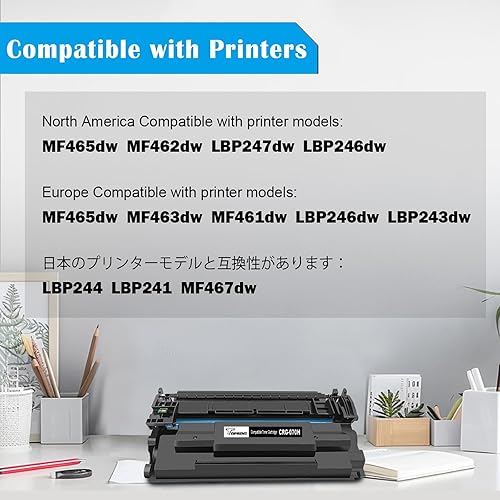 Miniatura 4 de 070H CRG-070H CRG070H Cartucho de tóner compatible de alta capacidad 10200 páginas para impresora láser Canon ImageCLASS MF461 MF461dw MF462 MF462dw