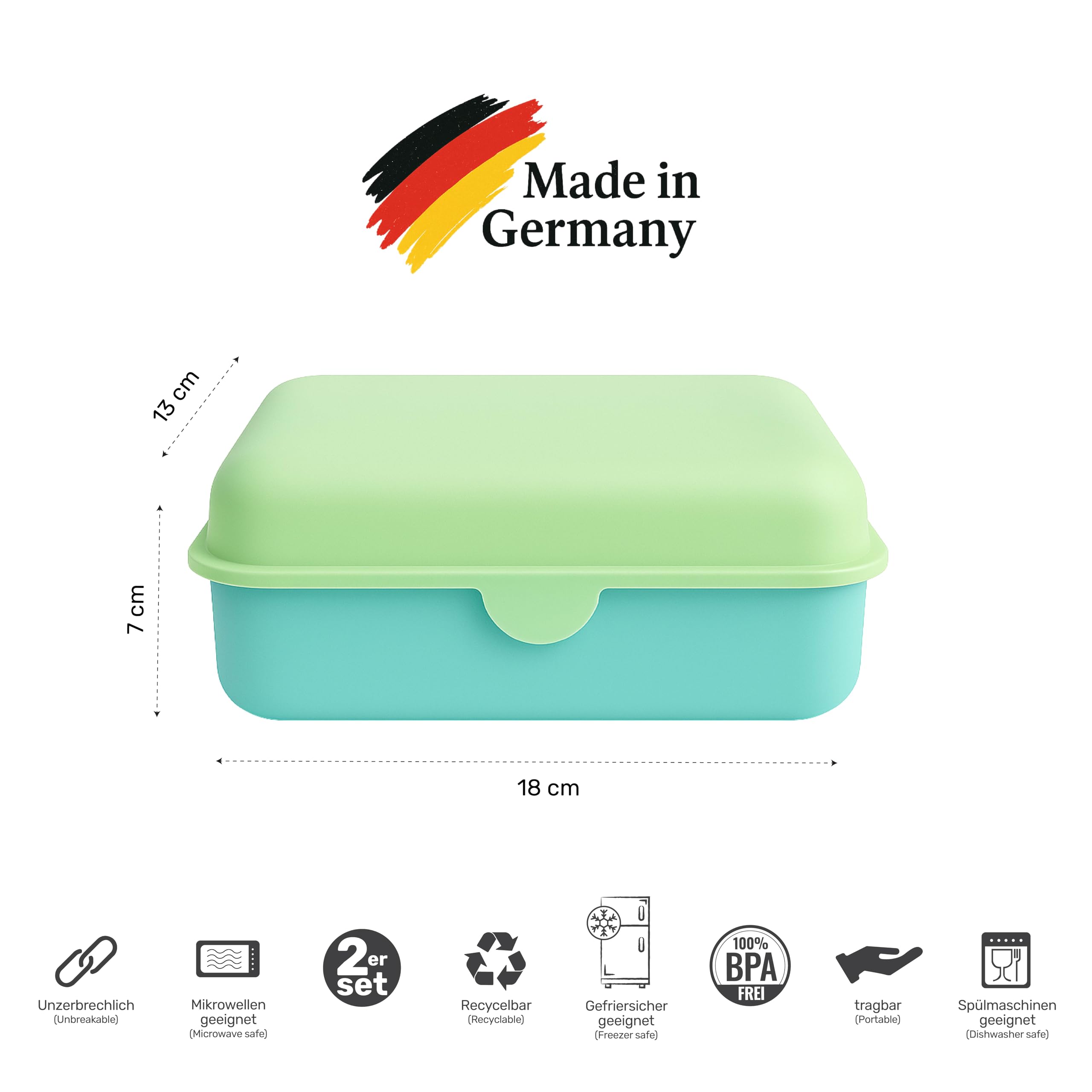 MEBY Set van 2 lunchbox, lunchbox voor kinderen en volwassenen, BPA-vrij, vaatwasmachinebestendig, magnetronbestendig, robuuste snackbox/ontbijtbox met verwisselbaar deksel, blauw en grijs MEBY Set van 2 lunchbox, lunchbox voor kinderen en volwassenen, BPA-vrij, vaatwasmachinebestendig, magnetronbestendig, robuuste snackbox/ontbijtbox met verwisselbaar deksel, blauw en grijs
