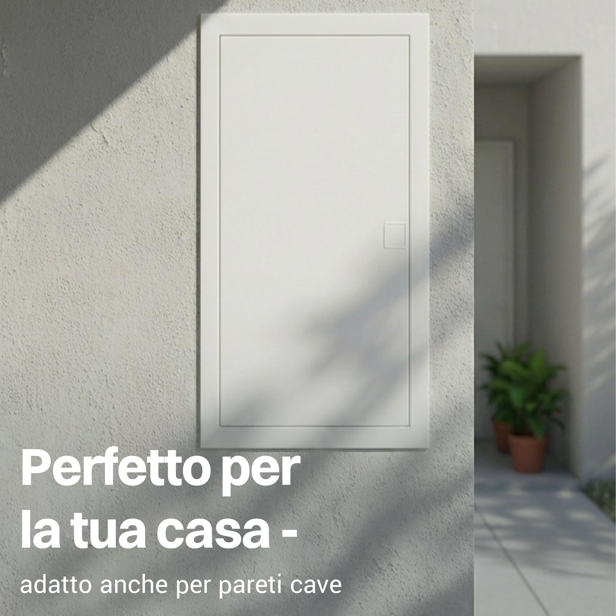 Intratec Quadro Elettrico da Incasso 4 File – Centralino di Distribuzione IP40 per 48 Moduli con Porta Metallica Bianca e Guida DIN per Impianti Elettrici Interni – 346 x 717 x 92mm