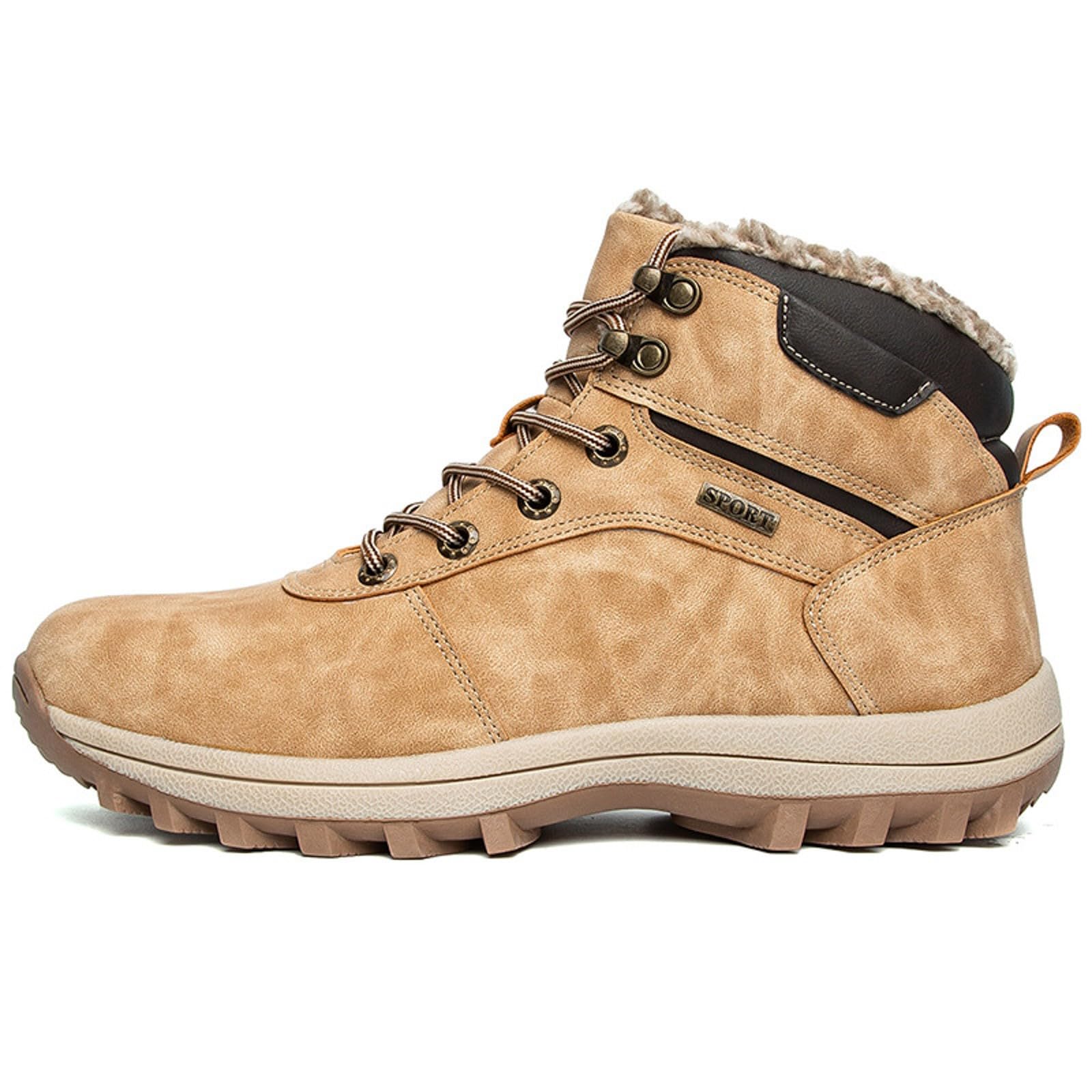 Ocio Temporada fría, Nieve algodón Acolchado, Botas Altas, Zapatos Transpirables para Estudiantes y Adolescentes, Hombre, Antideslizantes y cálidos para el frío_1