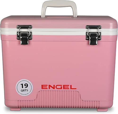 Miniatura 15 de Engel Hielera Drybox de 19 cuartos de galón, a prueba de fugas, hermética, y lonchera pequeña de carcasa dura para hombres y mujeres Negro -,Negro y