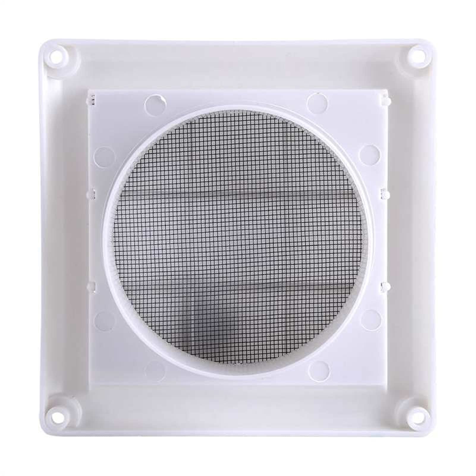 Griglia di ventilazione a parete in plastica | Bianco 15 cm o 20 cm 3 alette con zanzariera: for canalina a parete e aperture a soffitto(20cm)