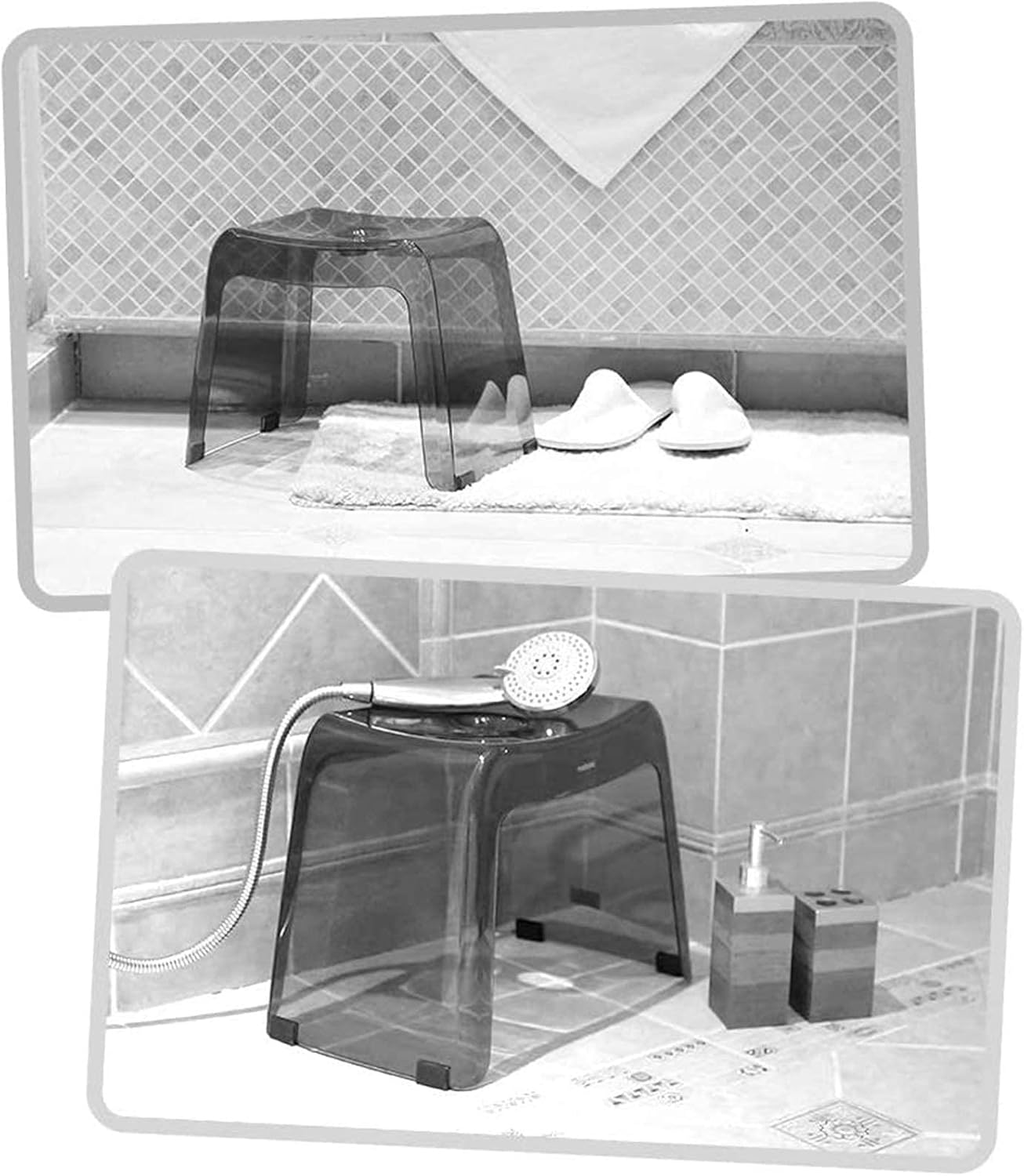 Shower Stool Bathroom Stool Wash Foot Bath Shower Stool Toilet Seat Foot Stool Pp Material Maximum Load 100Kg Bath Chair Apply to Elderly,Senior,Handicap,Green