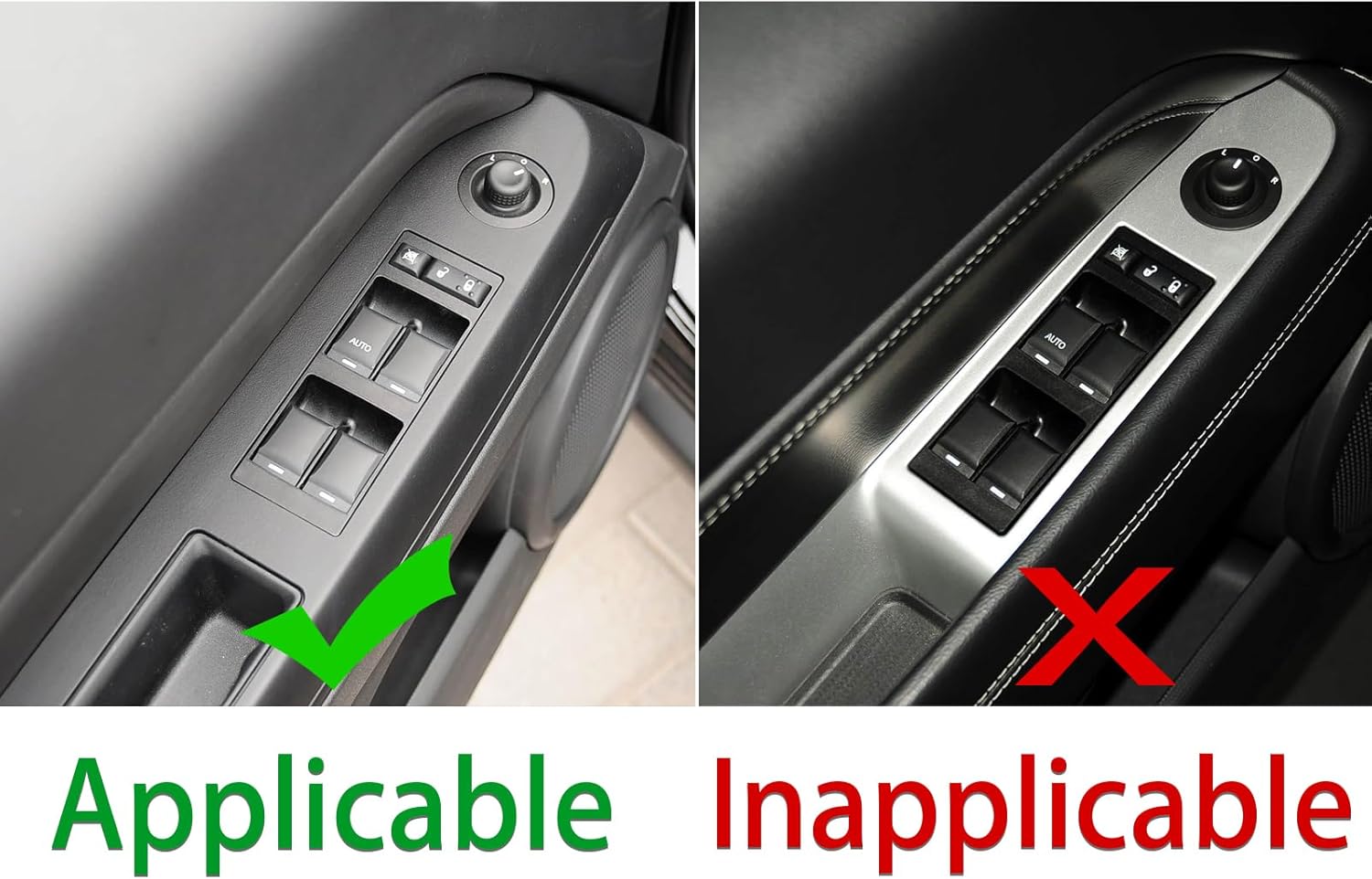 Real Carbon Fiber Fit for Jeep Compass 09-16 for Jeep Patriot 2009-2017 2010 2011 2012 2013 2014 2015 2016 Accessories Car Window Lift Switch Panel Kit Cover Interior Trim Sticker Decal Black