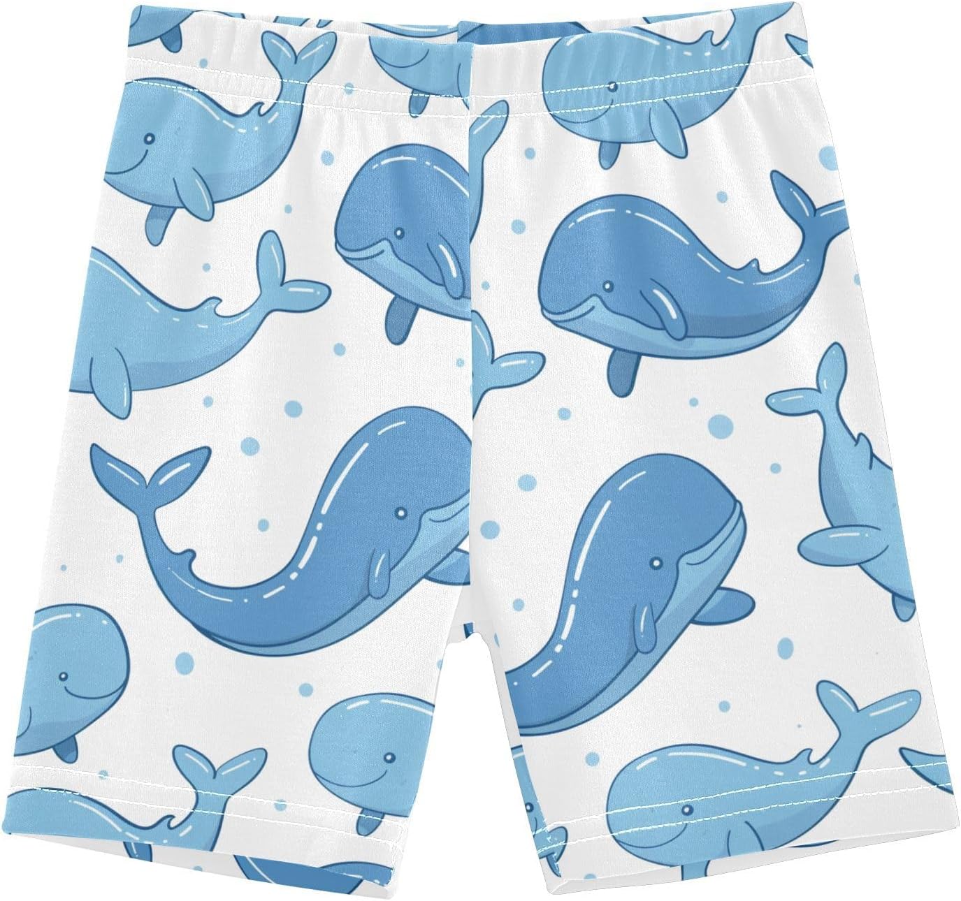 Blue Whales Girls Bike Shorts Toddler Soft Cotton Active Under Dress Shorts