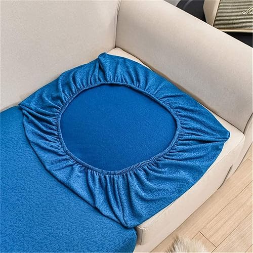 Miniatura 3 de Fundas elásticas impermeables para cojines de asiento de sofá, tela de alta elasticidad, funda de cojín impermeable (azul brillante, respaldo)