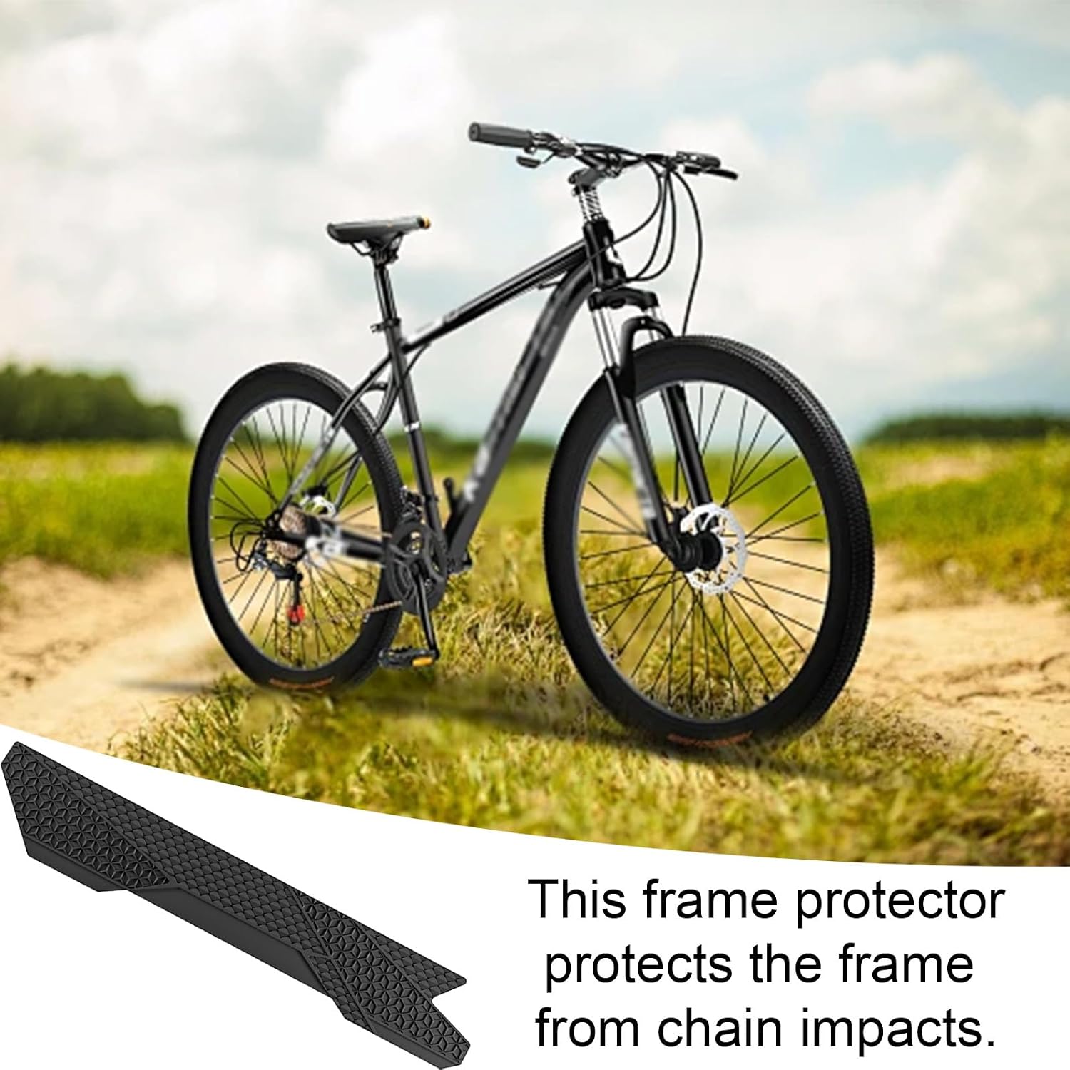 Eagles Mountain Bike Chainstay Protector, MTB Silicone Chain Stay Frame Guard, Road Bicycle Chain Pad for Most Bicycle Protect Your Bike Frame from Scratch by Chain (1 PC, E212)