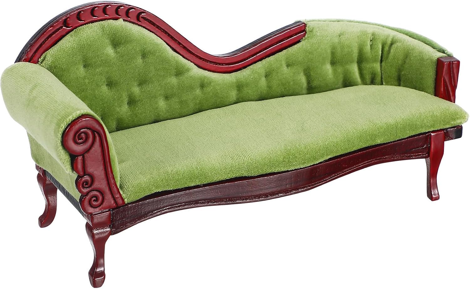 IMIKEYA Doll House Furniture Miniature Lounge Sofa Model 1/12 Scale Victorian Dollhouse Furniture Mini Sofa Decor for Dollhouse Decoration