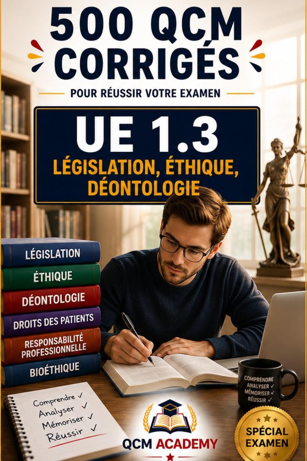IFSI UE 1.3 | Législation, Ethique, Déontologie: 500 QCM corrigés | Cahier d'entraînement express pour réviser la législation, l'éthique et la ... | Référentiel infirmier (IFSI : Semestre 1)