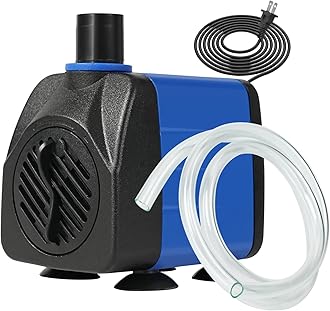 AQUANEAT Small Fountain Pump, 160 GPH Mini Submersible Water Pump with 3.3 ft Tubing, for Aquarium Fish Tank, Pet Water Fountain, Hydroponics, Pond Waterfall Filter Pump