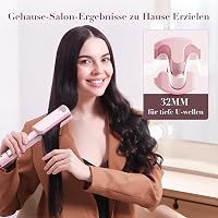 AISEELY 32 mm Hullámosító Hajvasaló - Tripla Hordó Beach Waves Hajgöndörítő, Állítható Hőmérséklet, Hővédelem, Minden Hajtípusra 4