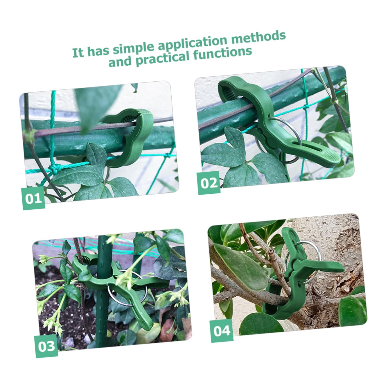 Sosoport 5 Sätze Pflanzenclip Set Gartenclip Zum Umpflanzen Gemüsehalterung Topfpflanzen Tomatenstützen Tomatenpflanzen Kletterclips Für Den Außenbereich Kunststoff 50 Stück * 5
