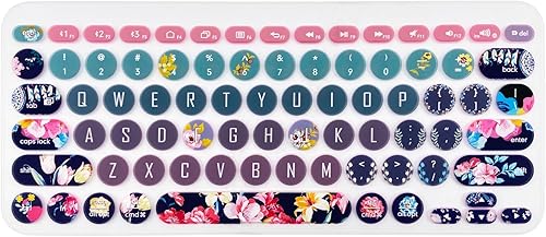 Vista 23 de Funda de silicona para teclado Logitech K380/Pebble Keys 2 K380s Multi-Device Keyboard, Flamingo Flamenco