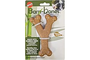 Bam-Bones Wishbone: Durable Bamboo Fiber Dog Chew for Light to Moderate Chewers
