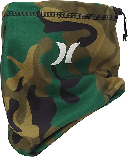 Hurley Polaina para el cuello para hombre, mascarilla de forro polar multiusos que absorbe la humedad