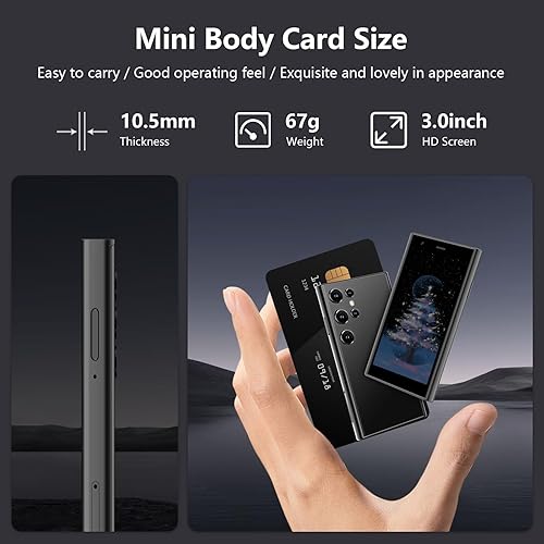 Miniatura 2 de Mini Teléfono Desbloqueado Más Pequeño Del Mundo 3.0" HD Pantalla Táctil Negro