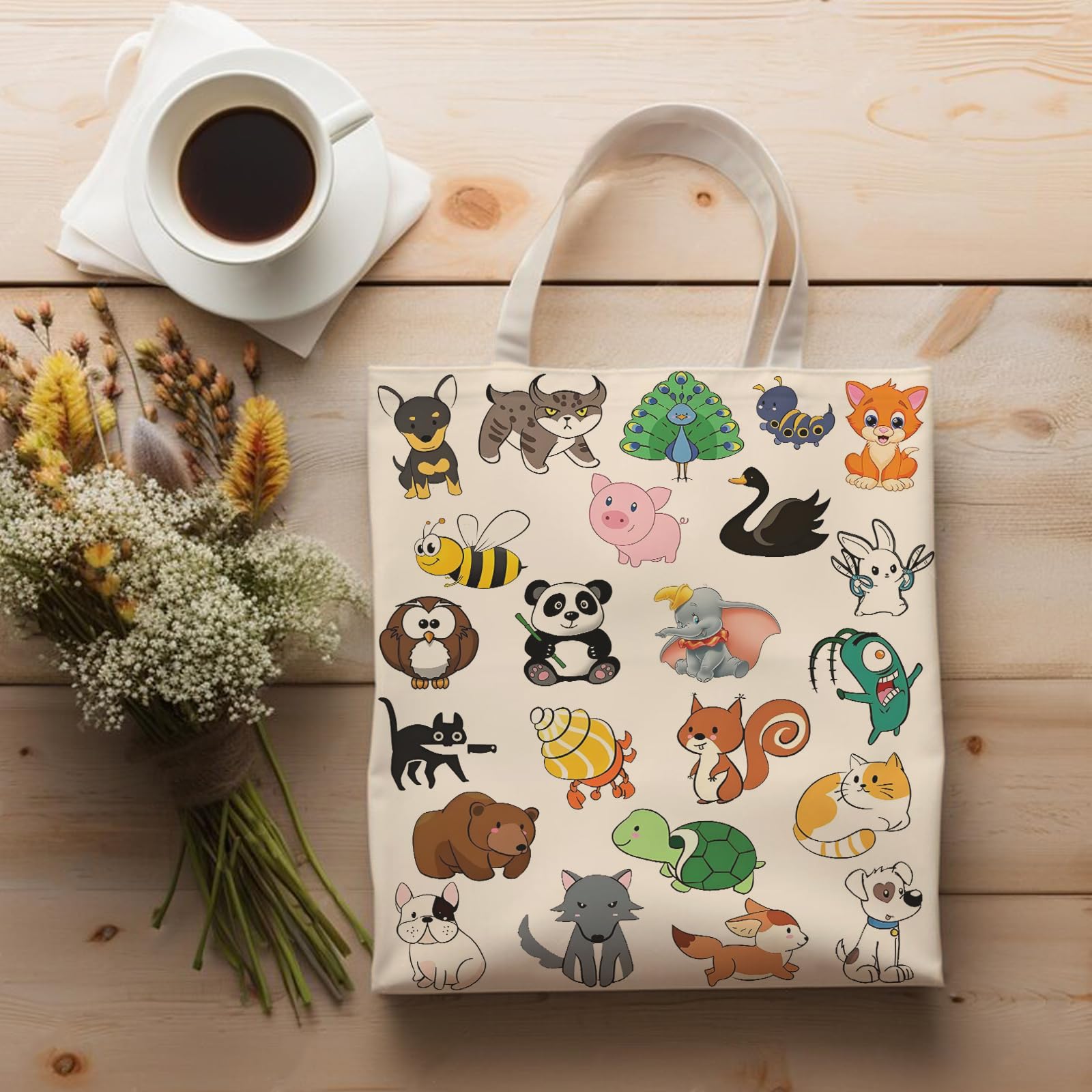DOOX Bolsa de lona para mujer, reutilizable, para regalo, compras, playa, comestibles, regalos de cumpleaños y Navidad para mujer