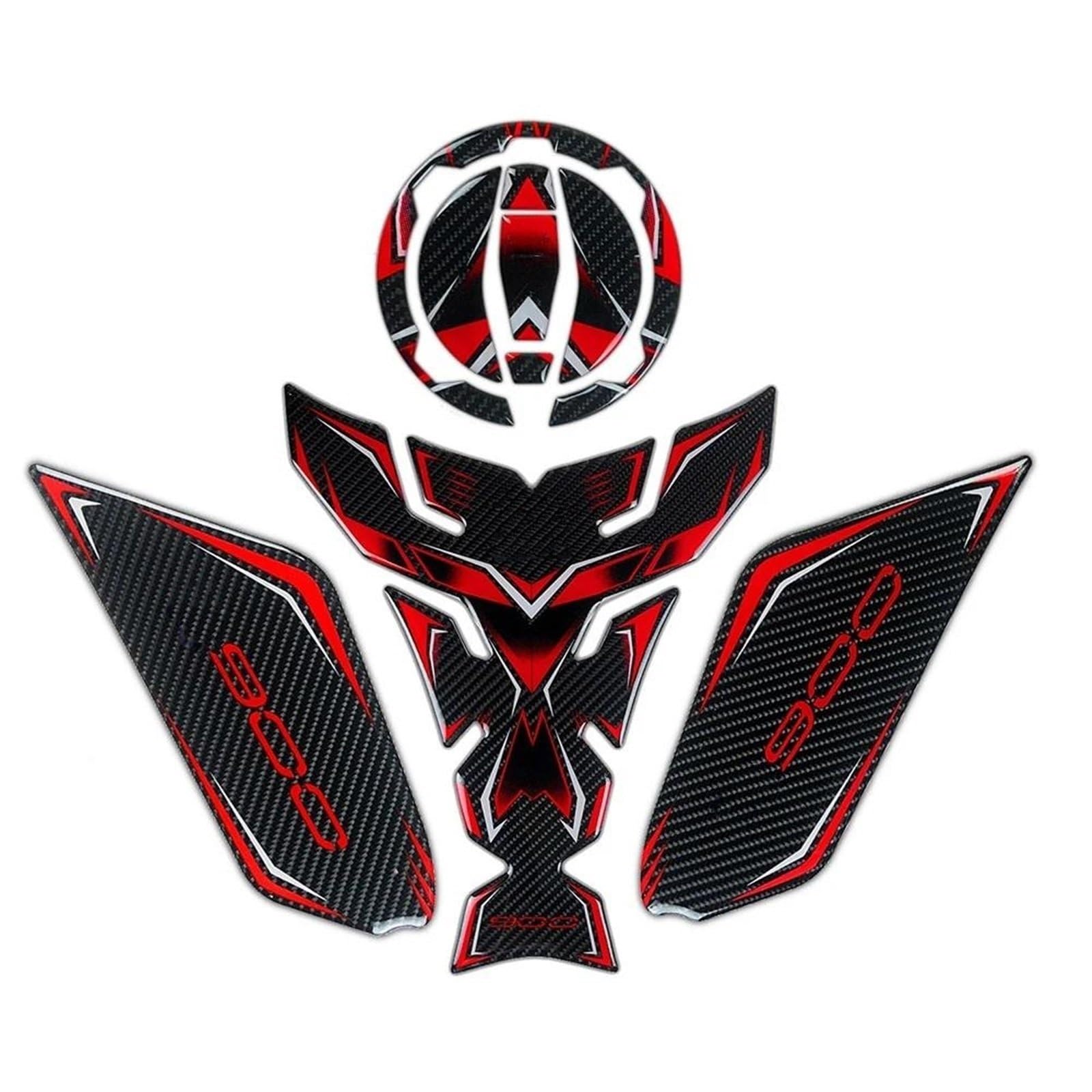 Dtsgcx Color1 Motorcycle Anti-Slip Fuel Tank Pad Protective Stickers Decals For Kawasaki For Z900(Color1)