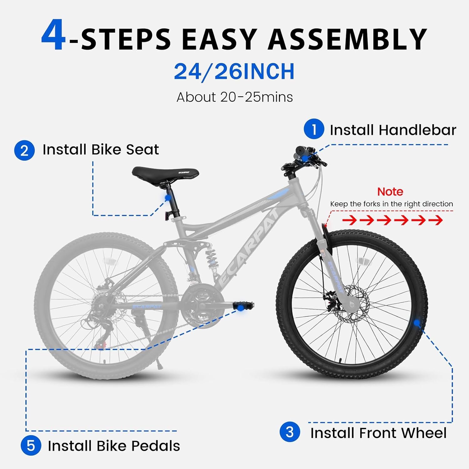 Mountain Bike 24/26/27.5 Inch,Full Suspension, 21-Speed Disc Brake,Carbon Steel Adult Sport Bicycle for Mens Womens