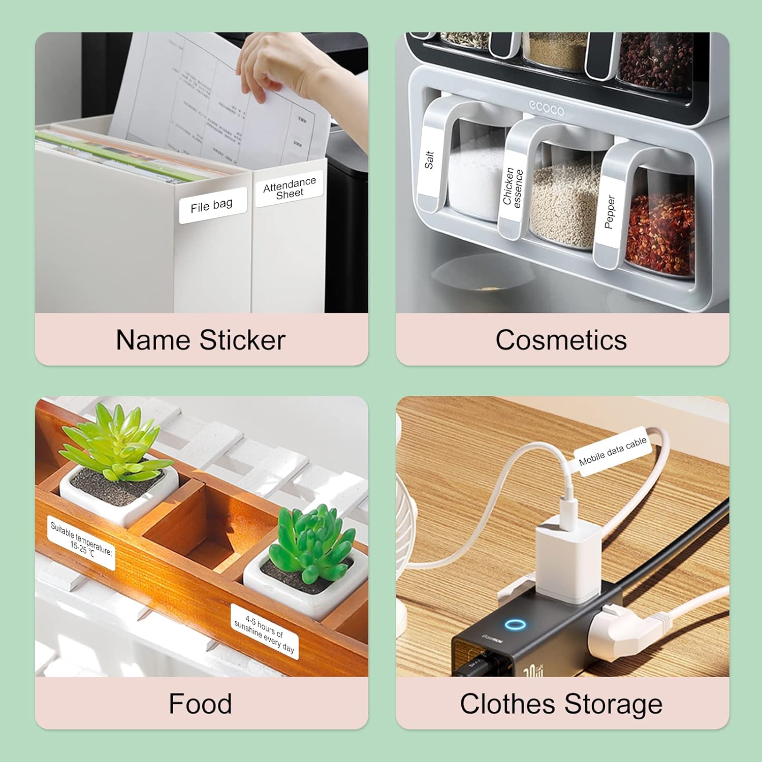 L1 Label Maker Tape Compatible with MakeID Label Makers Standard Laminated Office Labeling Tape Replacement for Model M1 L1 Q1 (3 Rolls, 16mm x 4m) - Image 4