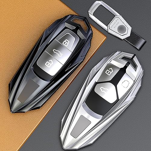Miniatura 4 de Carcasa protectora de aleación de zinc para Audi A6 A7 A8 Q8 SQ8 E-Tron S6 S7 RS6 Q7 con llavero