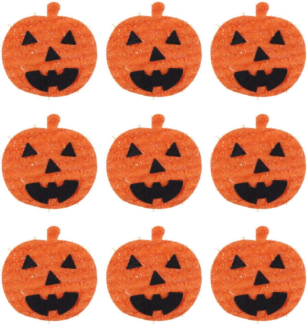 Operitacx 12Pcs Halloween Pumpkin Iron on Patches Non-Woven Sew on Appliques for Clothes Hats Jeans Backpacks Seasonal Harvest Festival Decoration