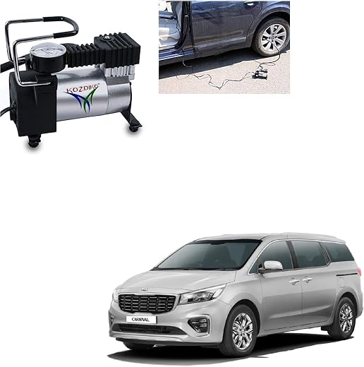 Kozdiko Car 12V DC Heavy Duty Metal Tyre Inflator Air Compressor Pump for Kia Carnival