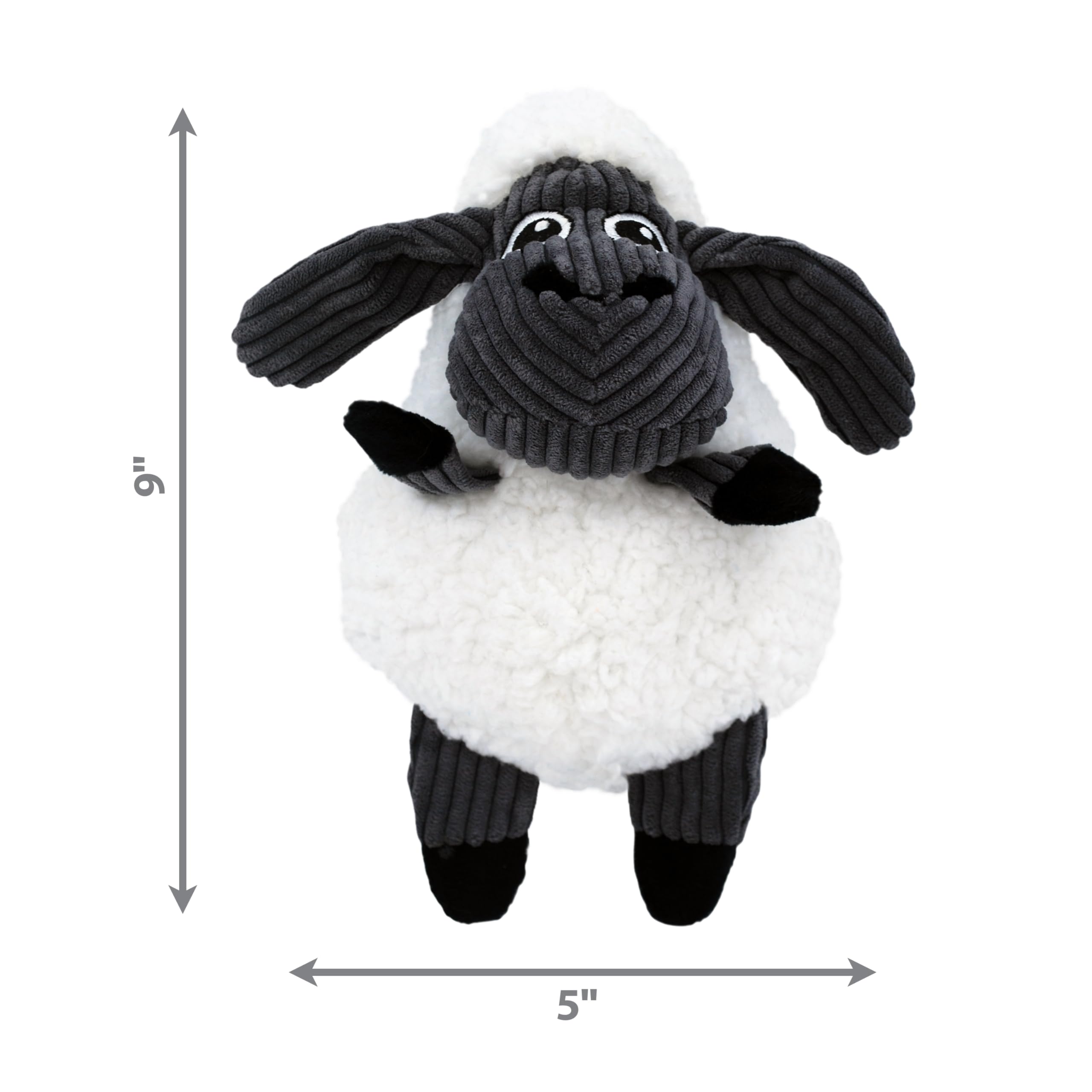 Kong Sherps Floofs Sheep M - 10,2x19,1x22,9cm Noir/Blanc