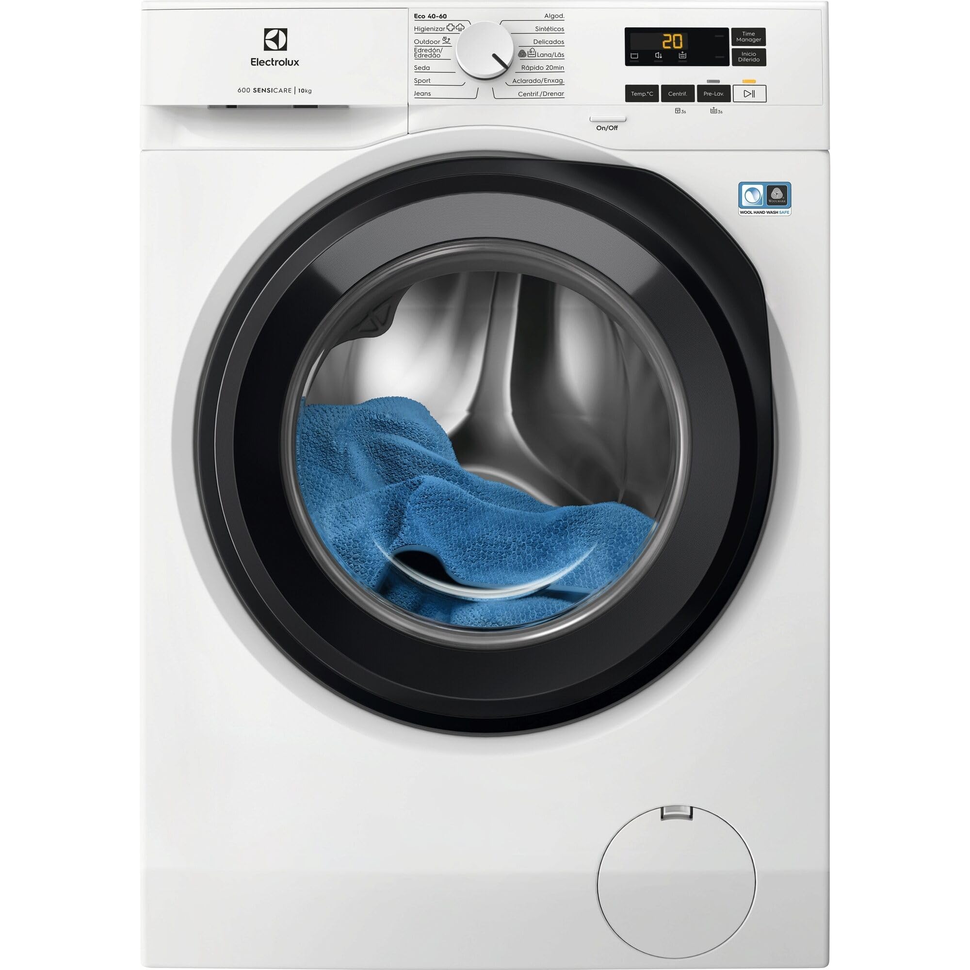 Electrolux Front Load Washing Machine 10 kg EFI6114O2B, 1400 rpm, Free Installation, SensiCare Technology, Inverter Motor, Steam Hygiene Program, Long Drawer, MixLoad 69 min, LCD Display, White