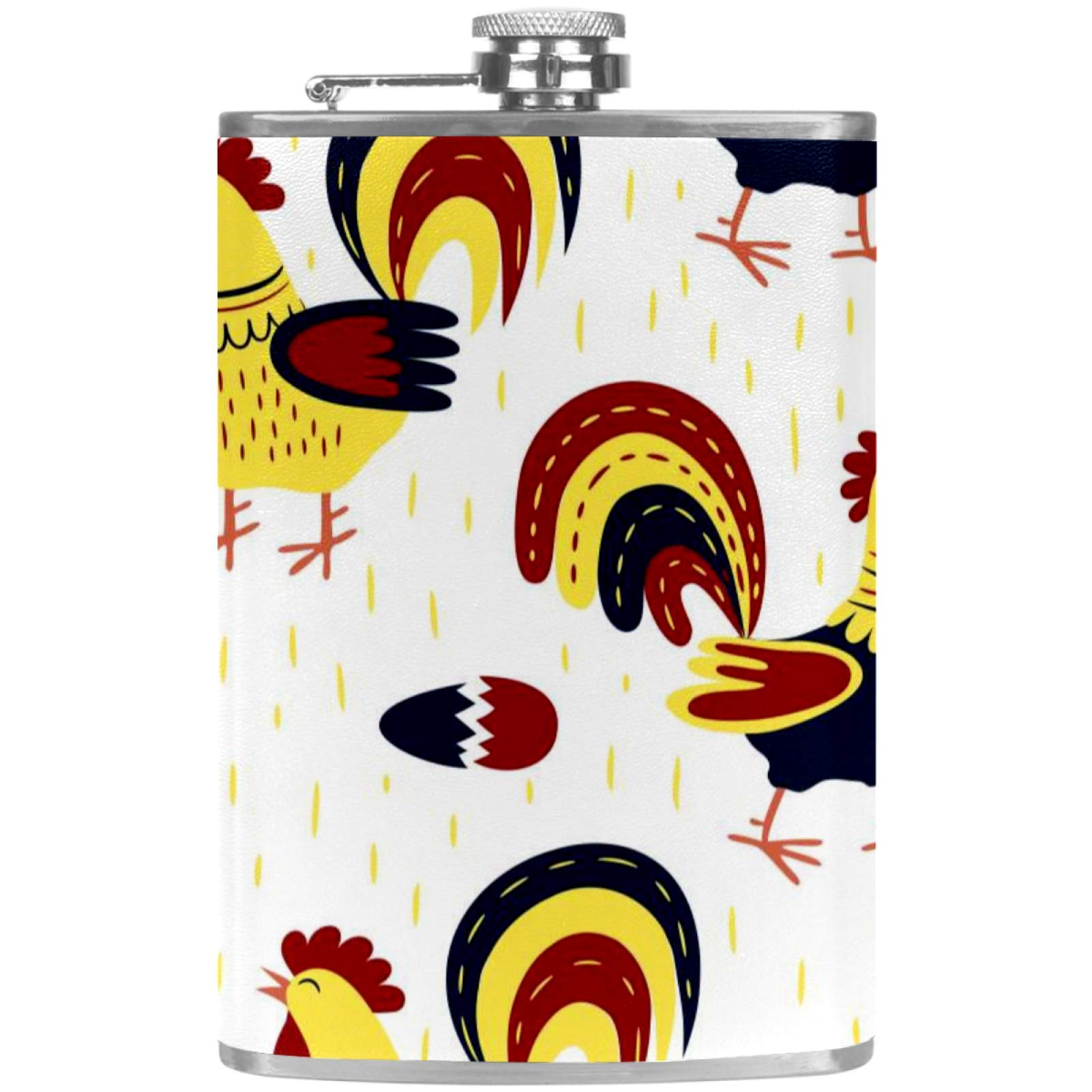 Flasque à whisky de poche pour camping, pêche et barbecue avec entonnoir en cuir
