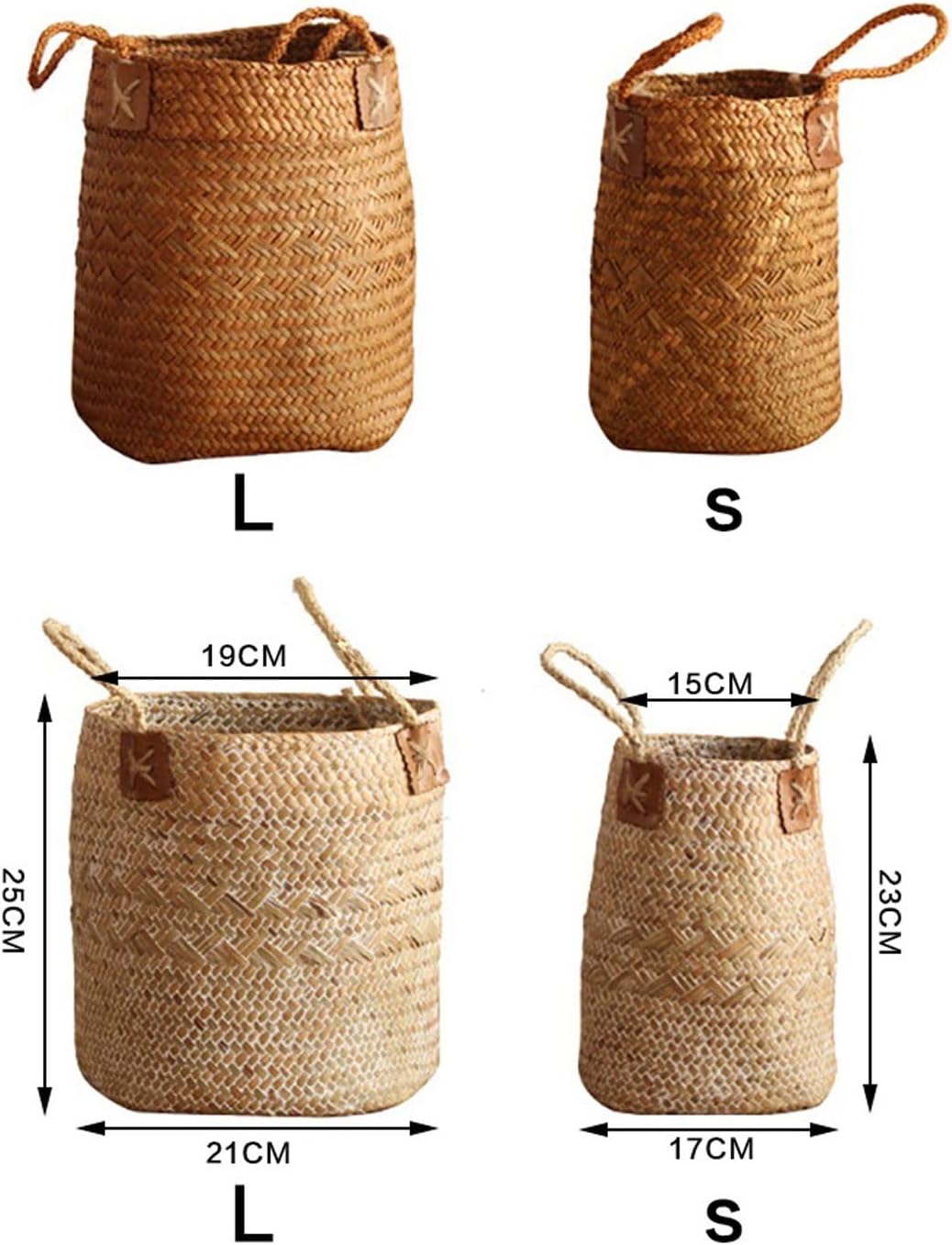 Storage Baskets Hand-Woven Fruit Gardening Storage Basket Simple Storage Box Basket Organizer Decoration/Color/Large