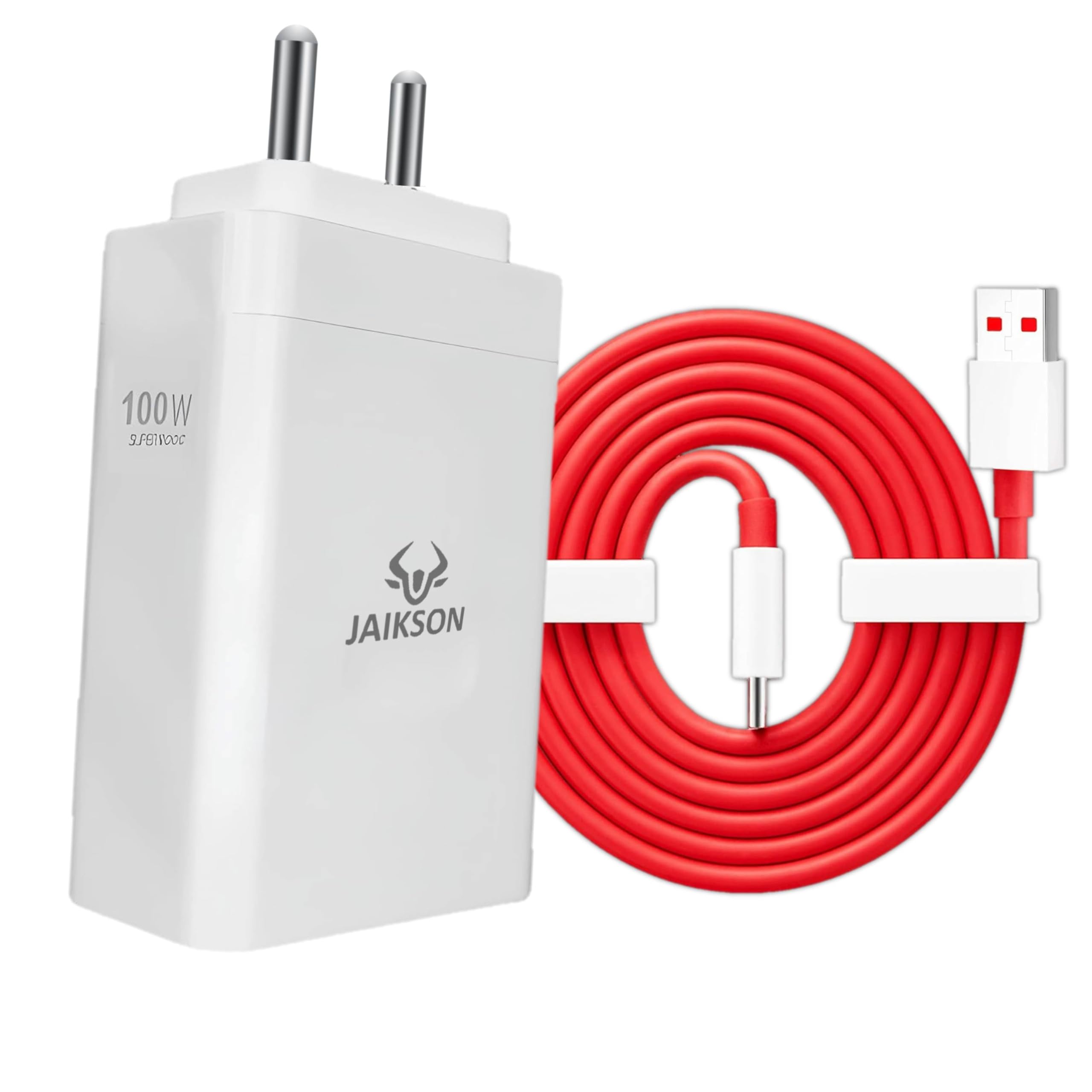 Jaikson 100W SuperVooc 6.1A Fast Wall Charger Adapter with Type-C Charging Cable for One Plus,Xiaomi, Samsung,Vivo,Realmi,Oppo Android & iOS Smart Phones (B0DB25777P) Amazon Price History, Amazon Price Tracker