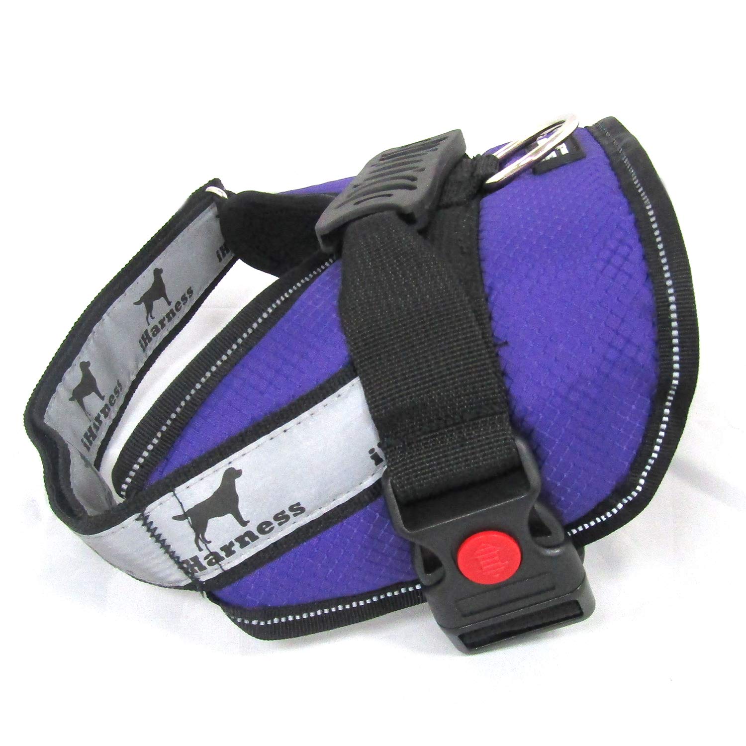 Adjustable Dog Harness with Soft Breathable Padding (L, Purple)