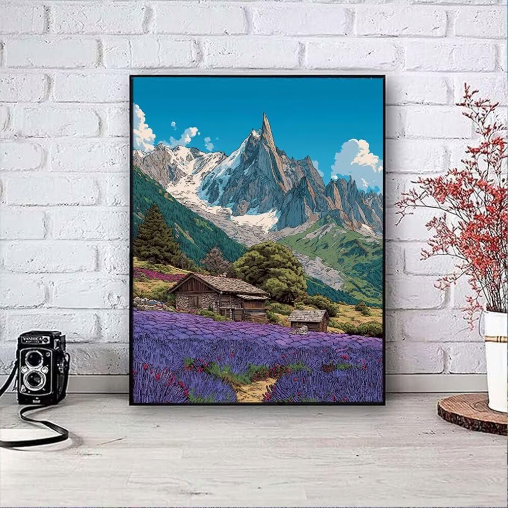 Malownicze Góra Diamentowe Malarstwo Zestawy dla dorosłych, 5D Okrągłe Diamenty Malarstwo Dzieci Malarstwo, Diamant Art Haft Cross Stitch Obrazy, Mozaika Sztuka Do Dekoracji Ściany 90x120cm HJ8-471