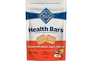 Blue Buffalo Health Bars Wholesome Crunchy Biscuits Oven-Baked with Real Ingredients Bacon,...