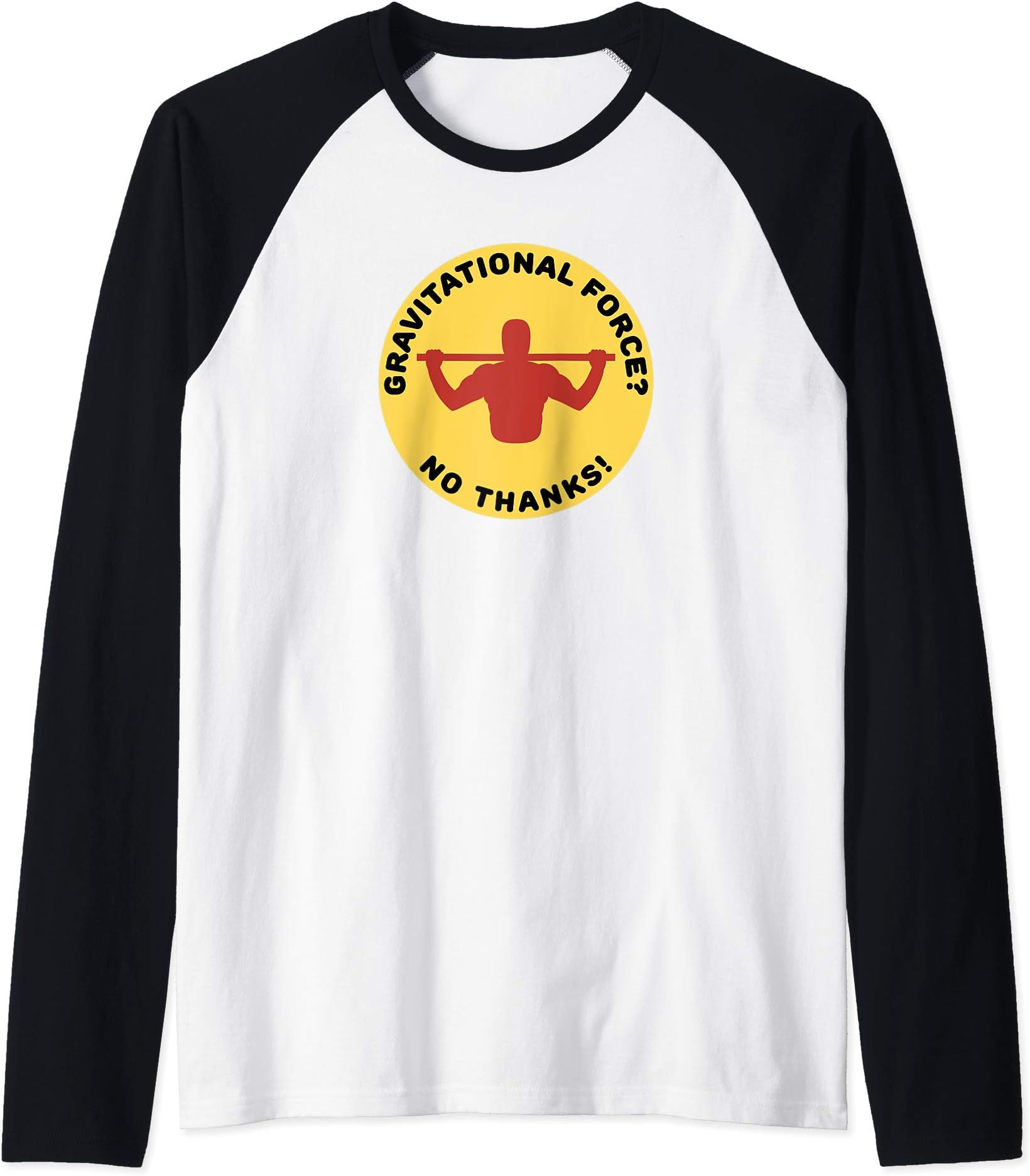Gravitational Force? No Thanks! Calisthenics Pull-up Design Raglan Baseball Tee