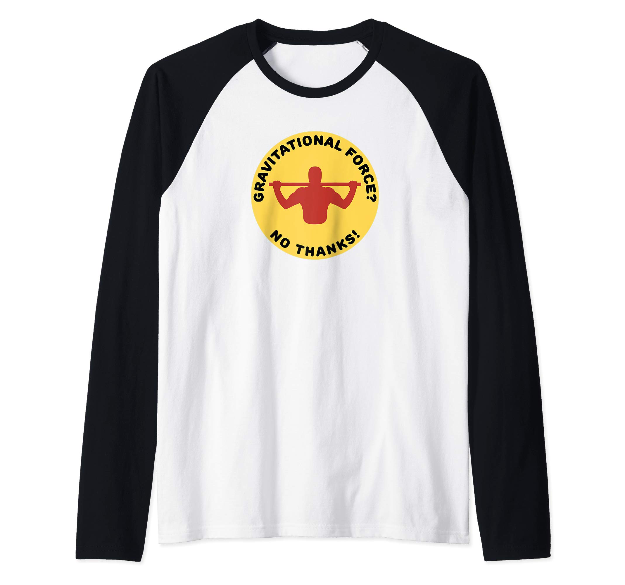 Gravitational Force? No Thanks! Calisthenics Pull-up Design Raglan Baseball Tee