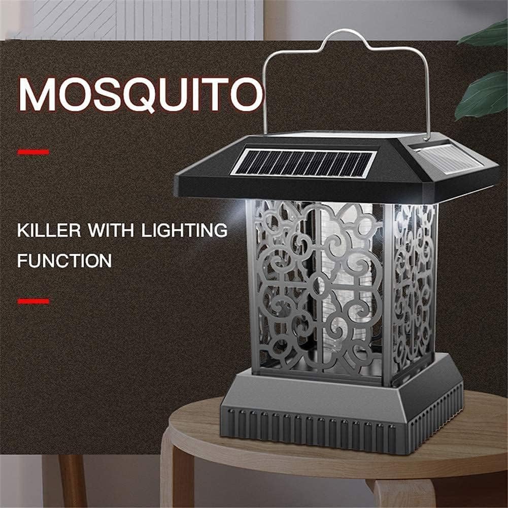 Lampada solare antizanzare, repellente elettrico ricaricabile per insetti con pannello solare, per interni ed esterni, ricarica USB