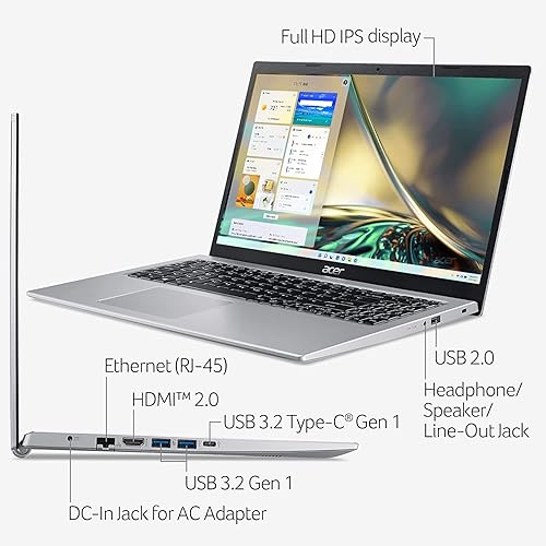 Miniatura 2 de acer Aspire 5 15.6" FHD IPS Slim Laptop más reciente, Intel Core i3-1115G4(hasta 4.1GHz), 20 GB de RAM, 1 TB NVMe SSD, WiFi 6, USB, RJ-45, cámara