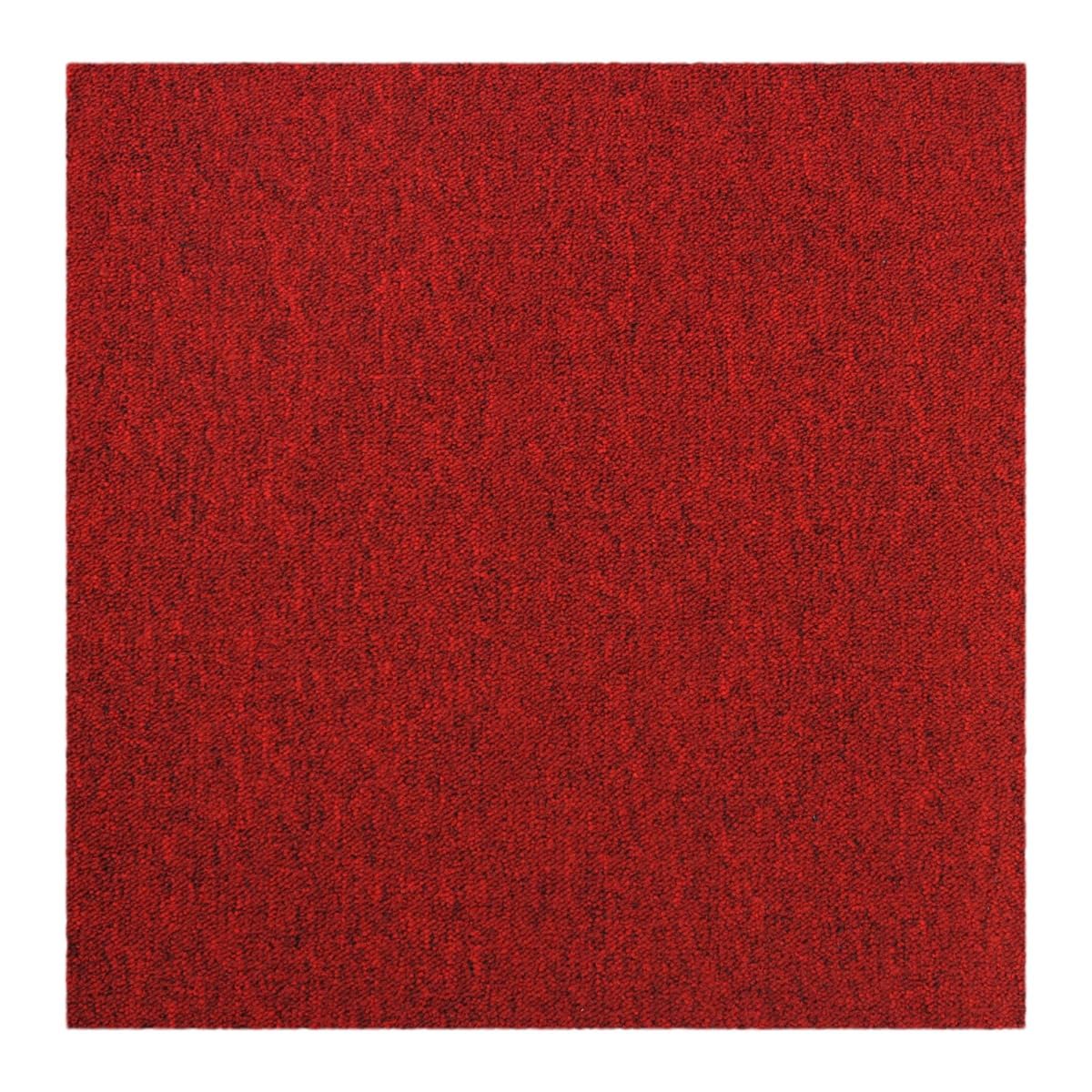 40 dalles de moquette rouge écarlate 10m² robustes pour commerce, vente au détail, bureau, magasin, maison, usage domestique, revêtement de sol de qualité supérieure, installation facile, carrés de 50