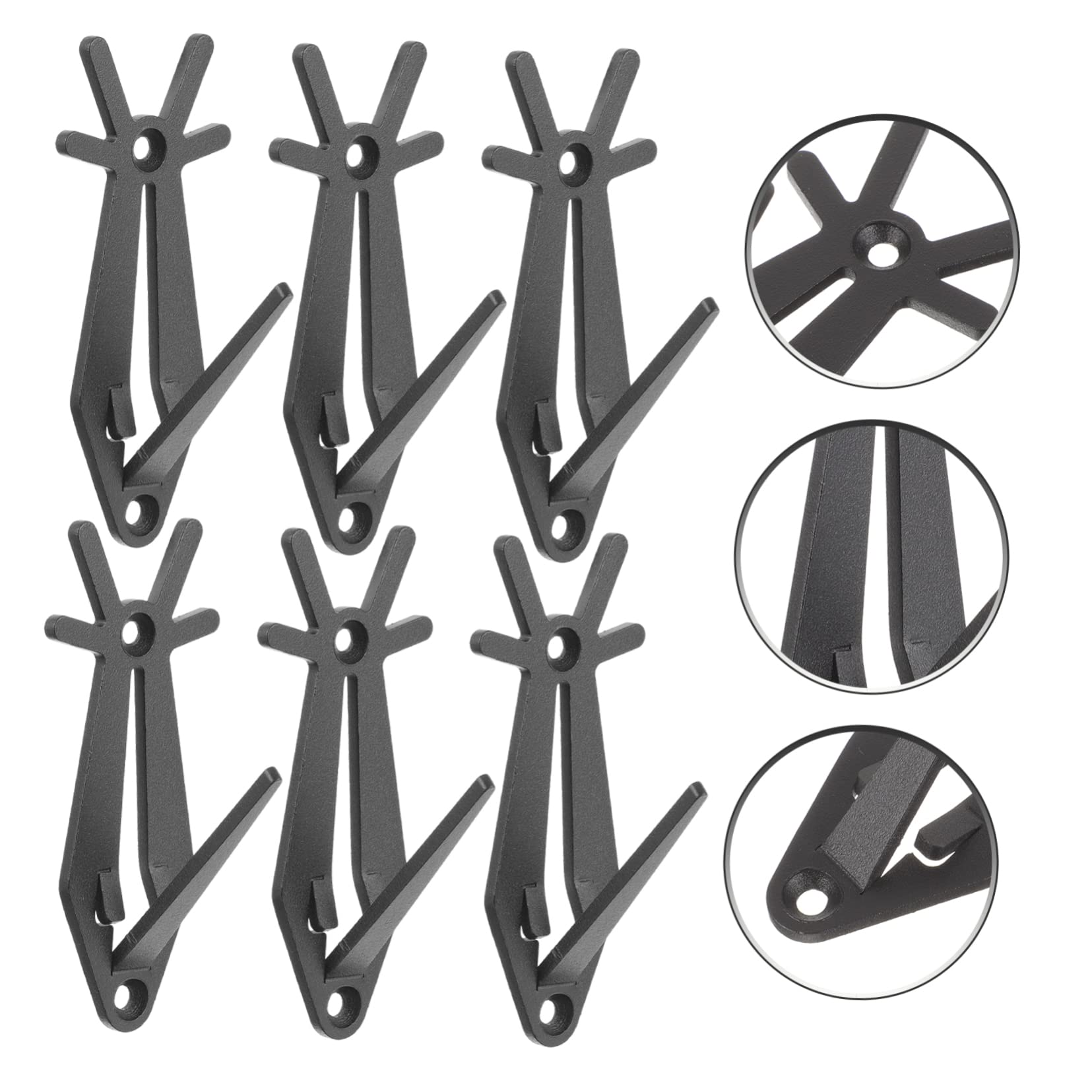 FONDOTIN 6pcs European Mount Skull Hanger Deer Skull Hangers Stainless Steel Display Hook