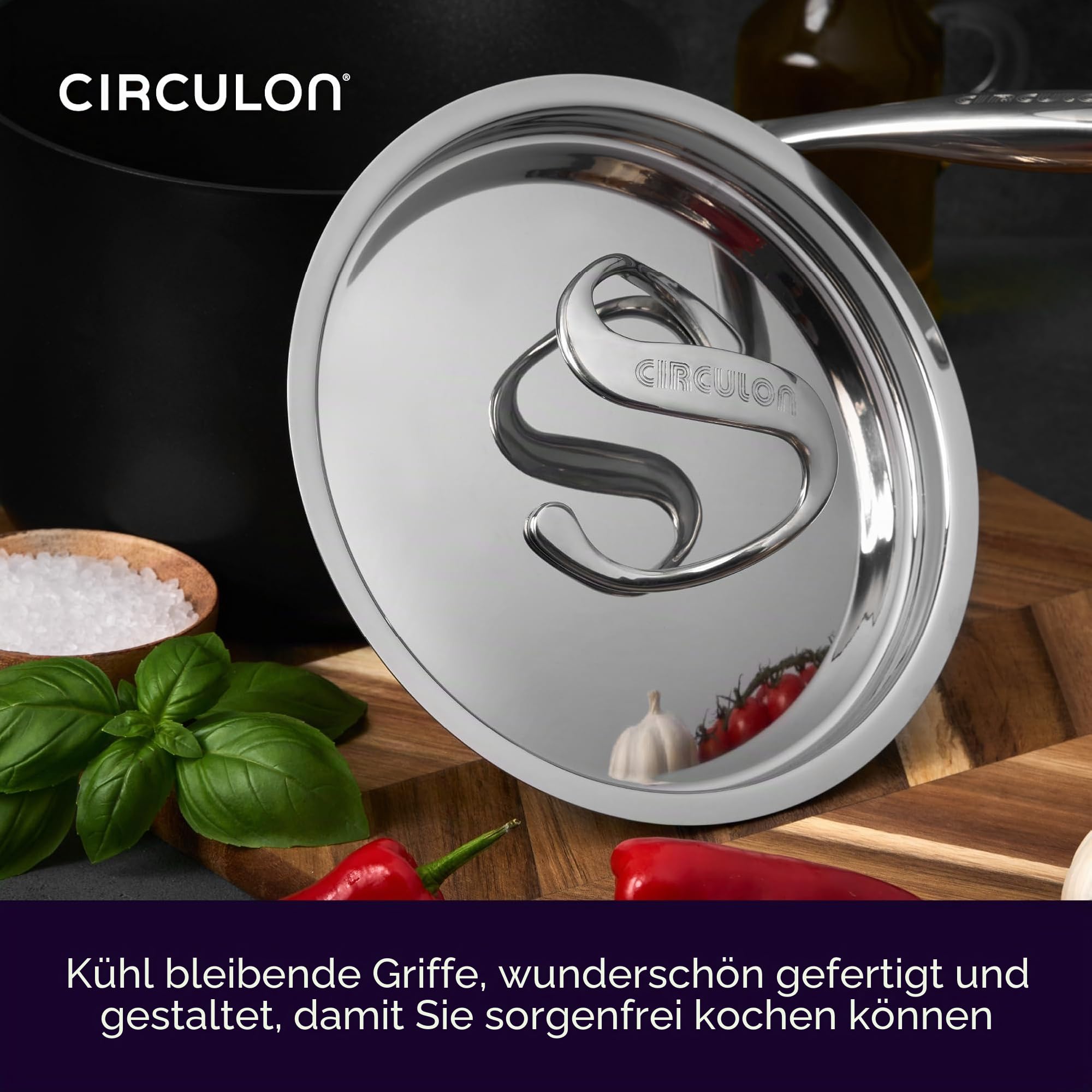 Circulon Style Kochtopf harteloxiert, tief, 26 cm/5,2 l