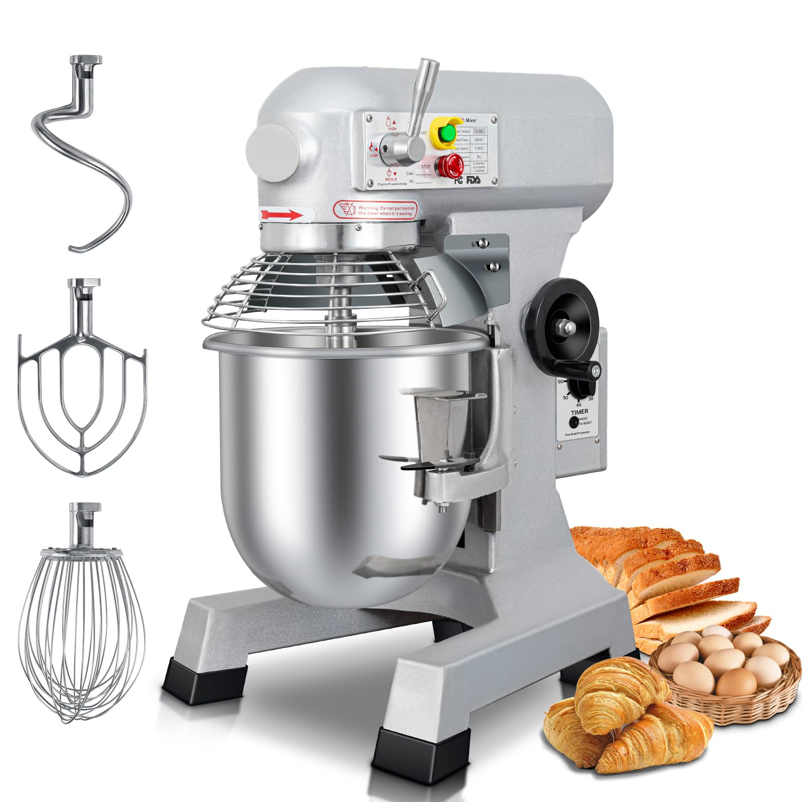 BOSBAK 20 Liter Commercial-Grade Planetary Mixer